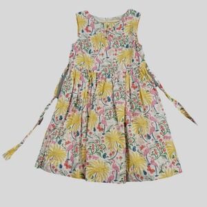 Mini Boden Girls Dres 7-8  Cotton Flamingo Floral Twirly Dress Sleeveless Spring